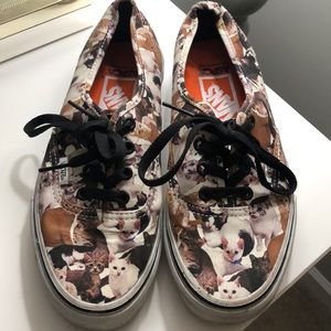 Vans ASPCA Cat Print Sneaker, Size 7.5